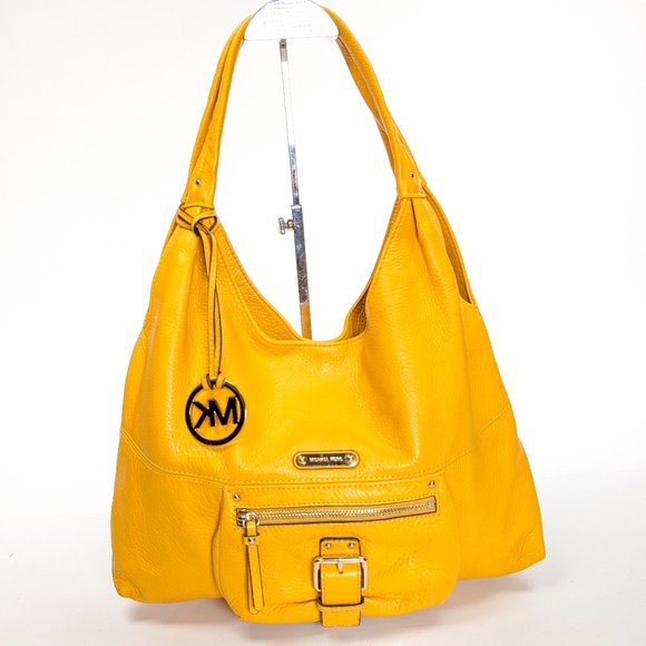 MICHAEL Michael Kors Handbags - MICHAEL KORS Yellow Leather Hobo Satchel EUC